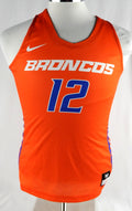 2019-20 Boise State Broncos #12 Game Used Orange Jersey Basketball M 803