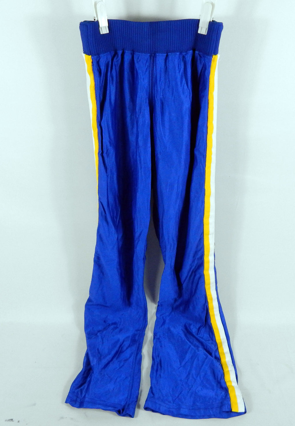 1980s Golden State Warriors #18 Game Used Blue Warm Up Pants 32 778