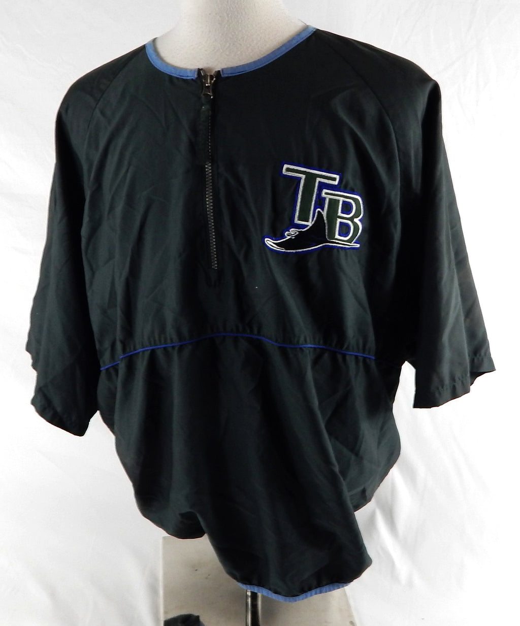 Tampa Bay Rays #15 Game Used Green Batting Practice Jacket XL 479