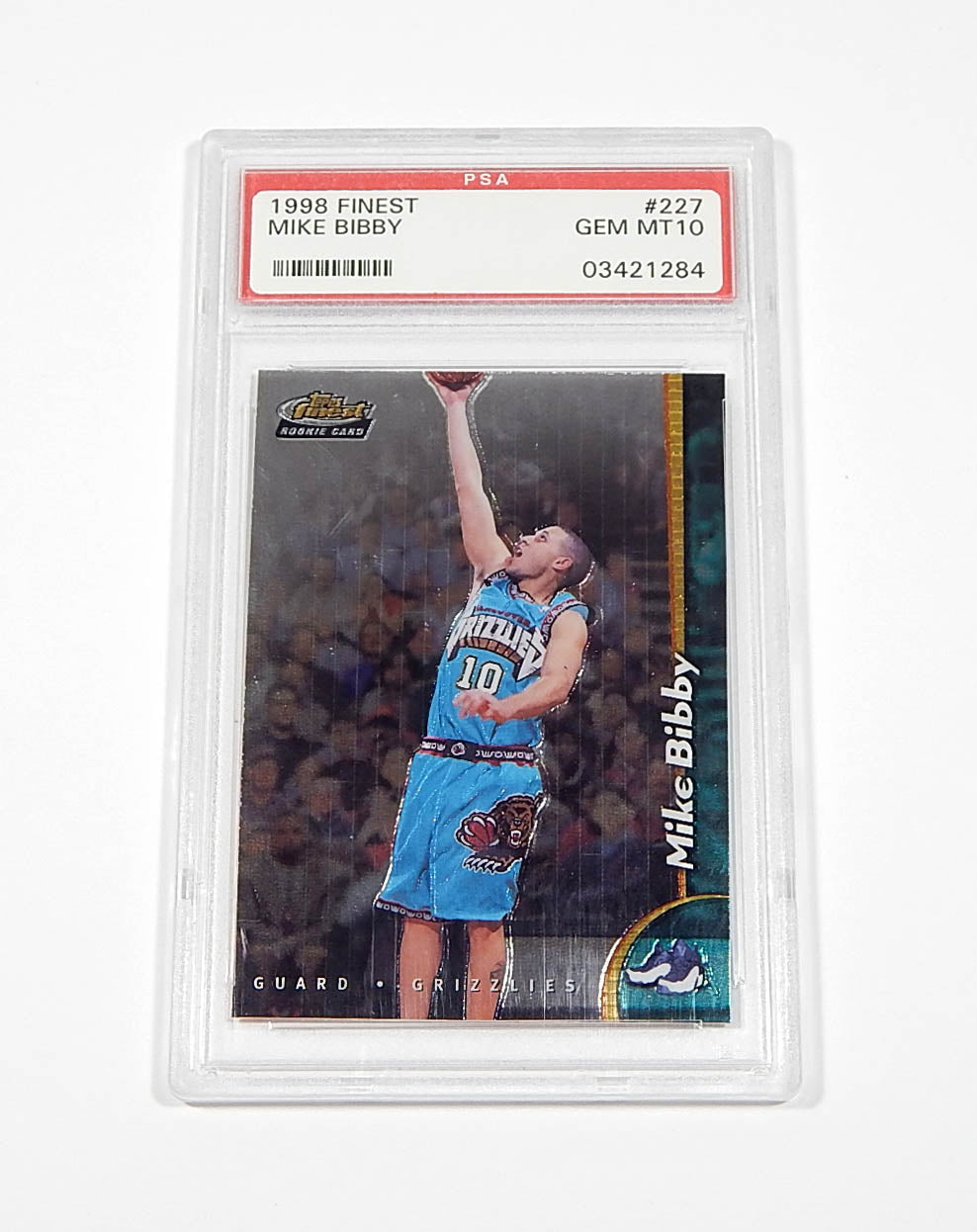 1998-99 Topps Finest Mike Bibby RC #227 Rookie PSA 10