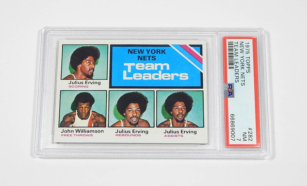 1975-76 Topps Julius Erving / John Williamson #282 Nets Leaders PSA 7