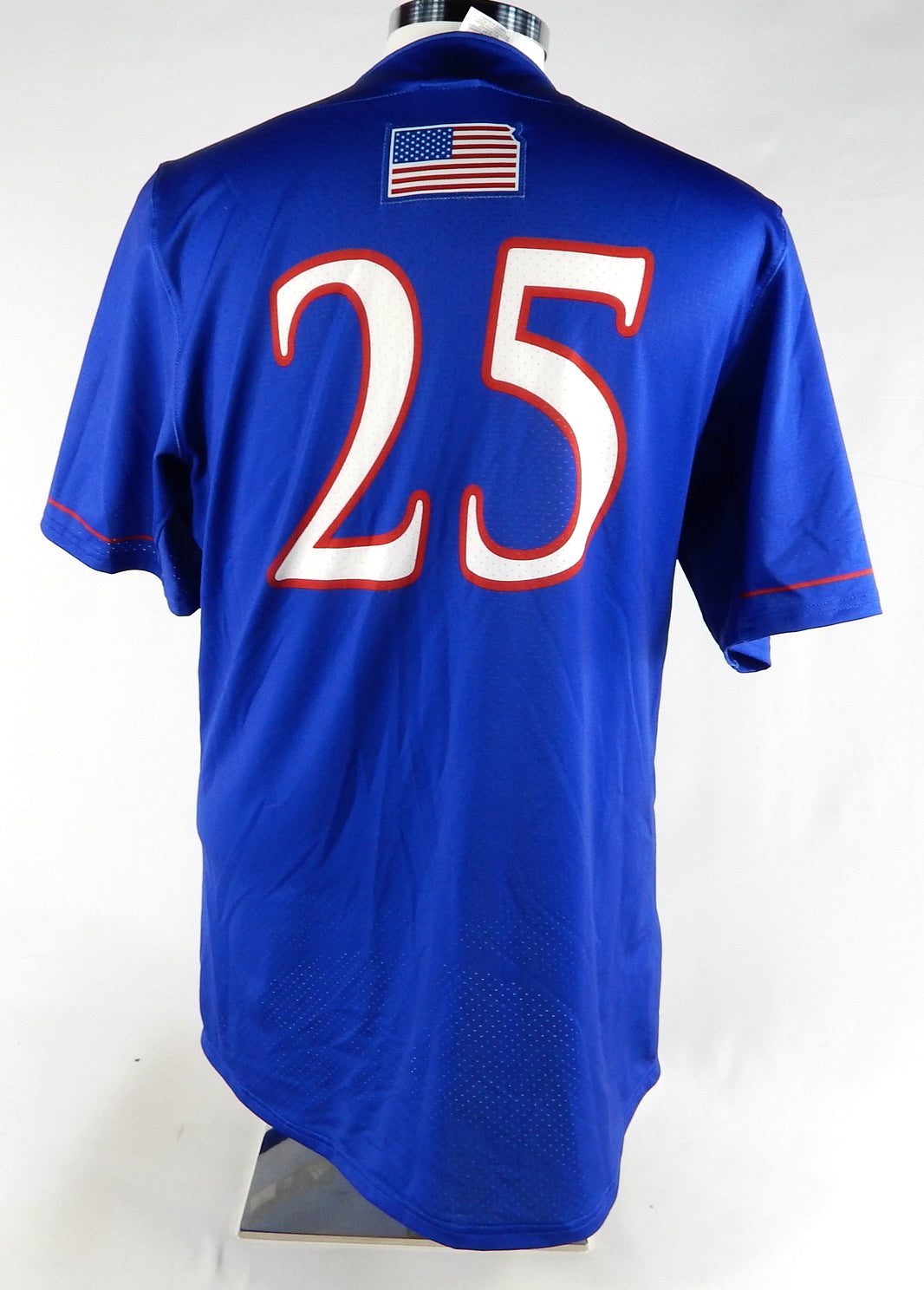 2022 Kansas Jayhawks #25 Game Used Blue Jersey Baseball 40 078 Pic2