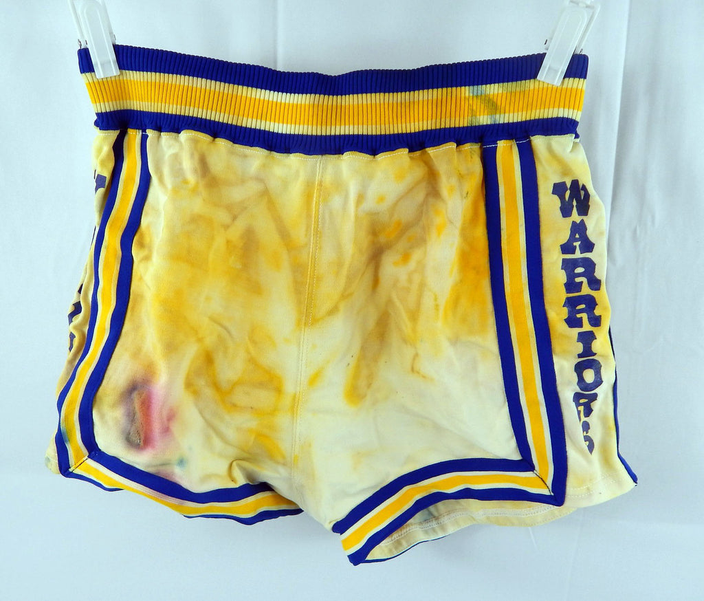 1987-88 Golden State Warriors Game Used White Shorts 36 874