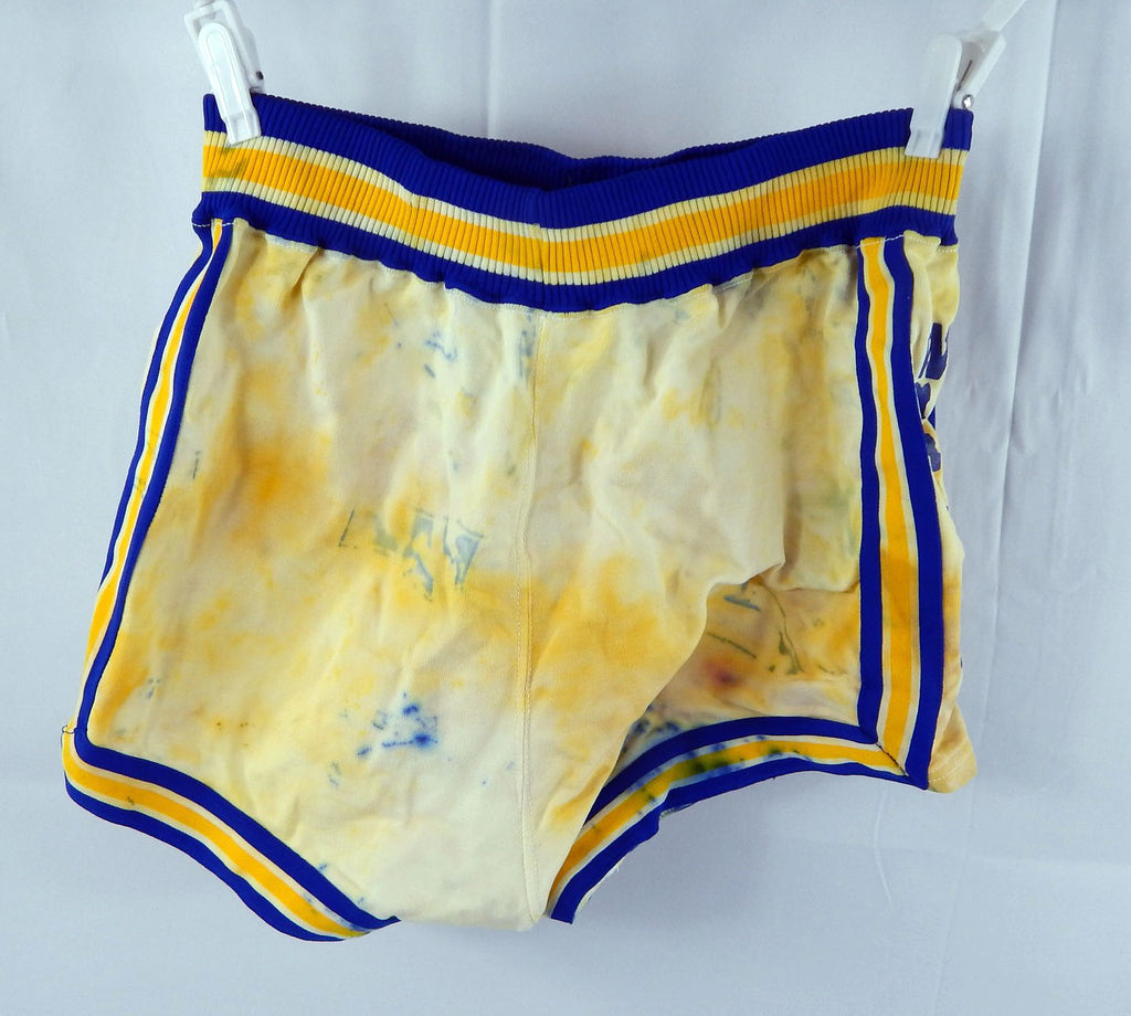 1987-88 Golden State Warriors Game Used White Shorts 36 874 Pic2