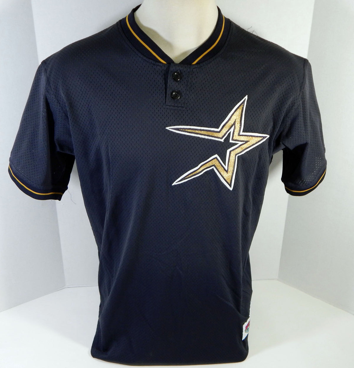1997-99 Houston Astros #35 Game Issued Black Jersey Batting Practice 48 42 Pic2