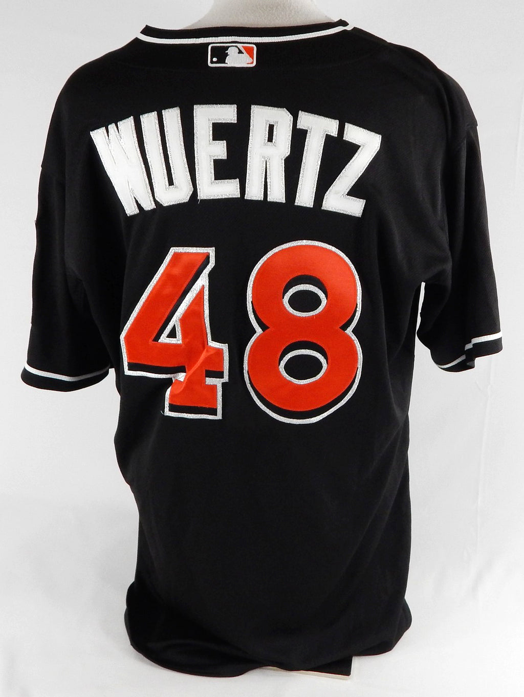 2013 Miami Marlins Michael Wuertz #48 Game Issued Black Jersey 48 143 Pic2