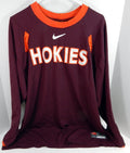Women's Virginia Tech Hokies Game Issued Long Sleeve Maroon Shooting Shirt 306