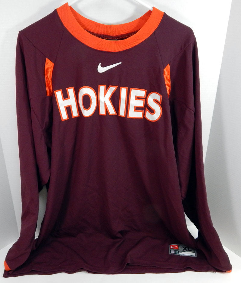 Women's Virginia Tech Hokies Game Issued Long Sleeve Maroon Shooting Shirt 306