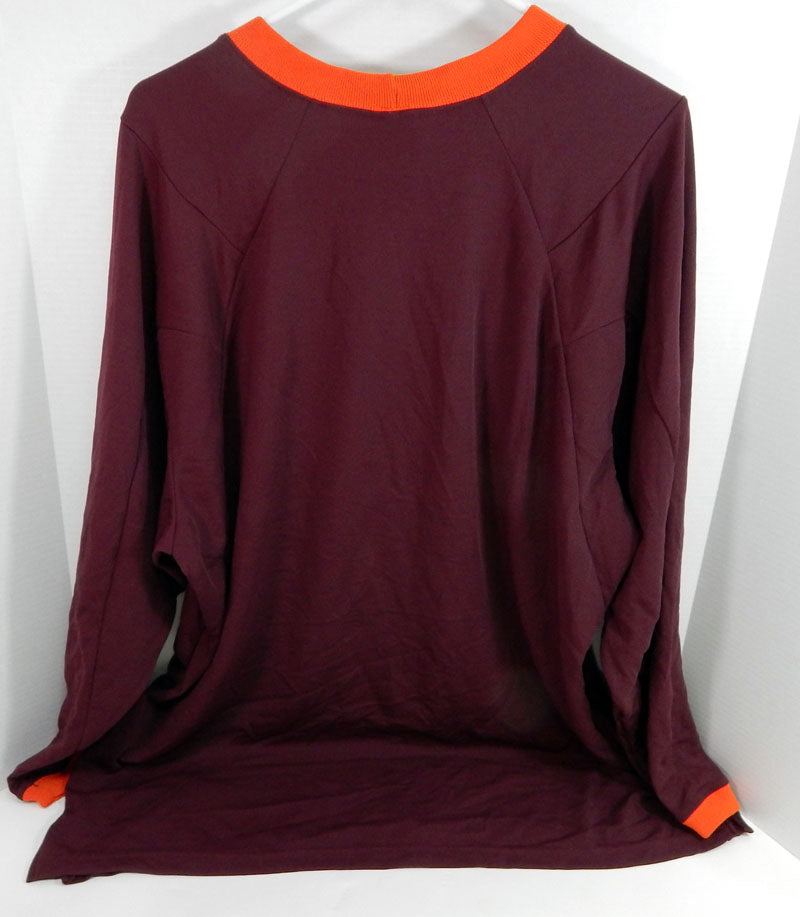 Women's Virginia Tech Hokies Game Issued Long Sleeve Maroon Shooting Shirt 306 Pic2
