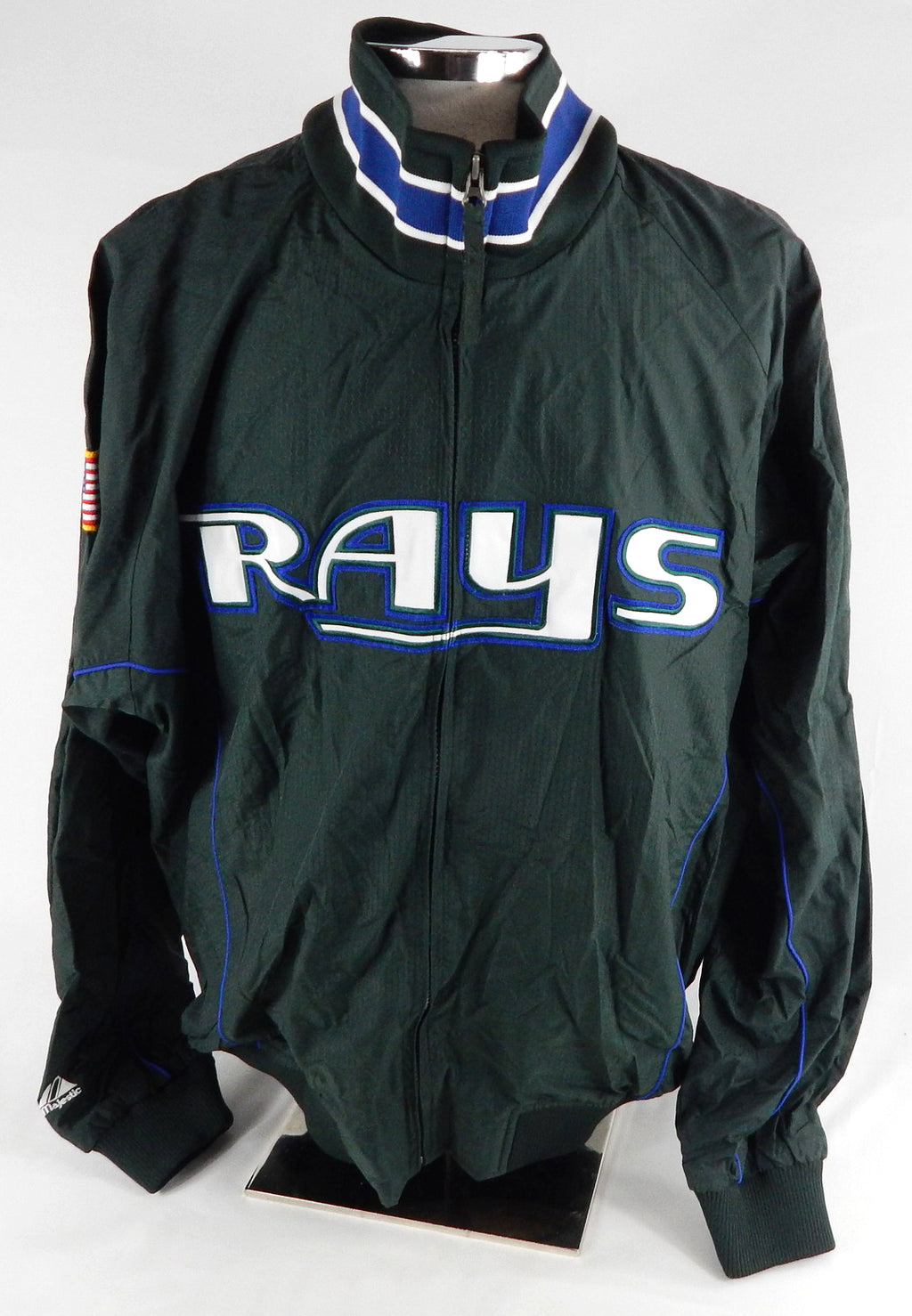 Tampa Bay Rays #9 Game Used Green Bench Jacket XL 144