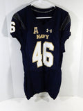 2018 Navy Academy Midshipmen #46 Game Used Navy Jersey Name Plate Removed 42 500