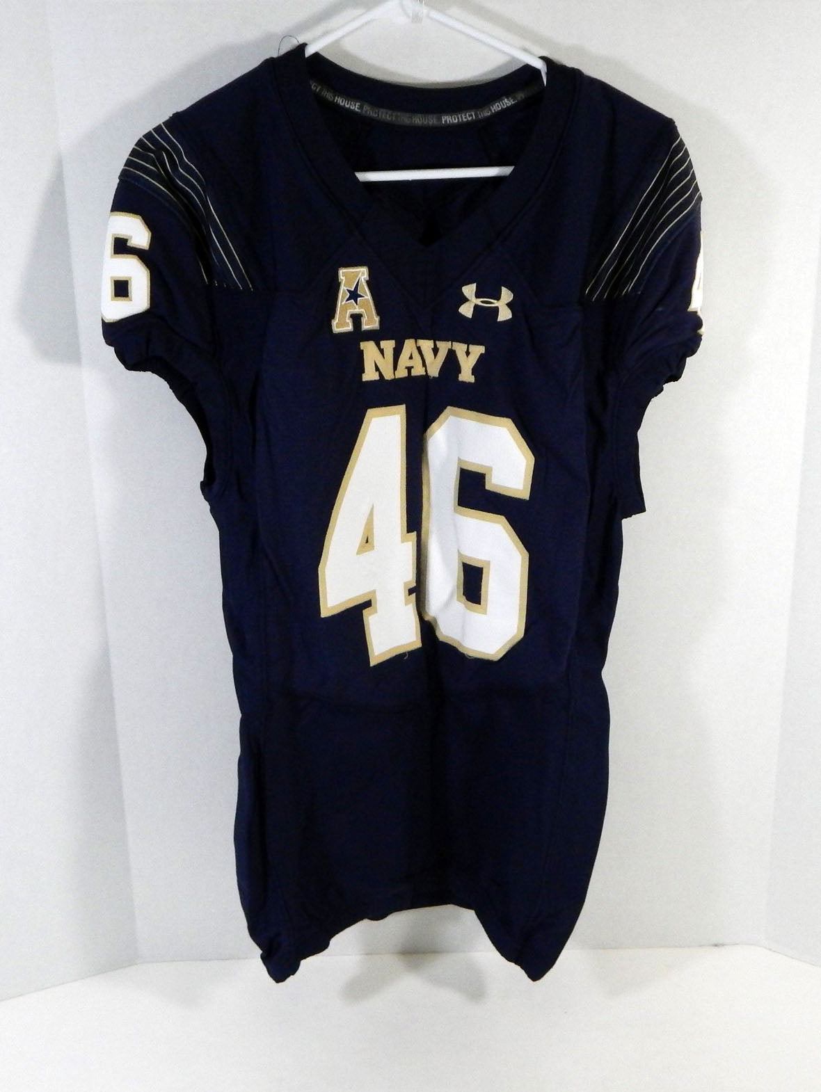 2018 Navy Academy Midshipmen #46 Game Used Navy Jersey Name Plate Removed 42 500
