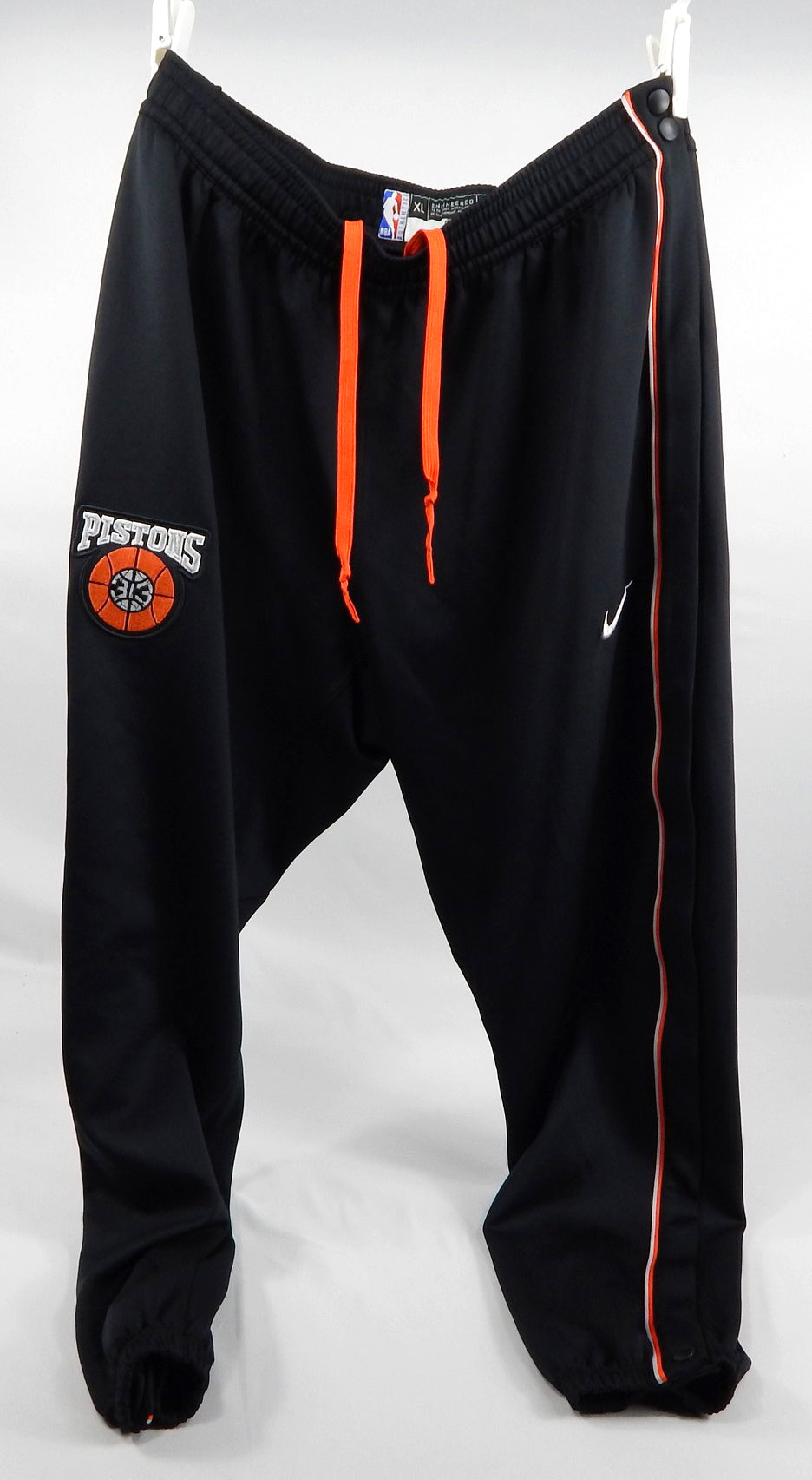 2023-24 Detroit Pistons #40 18 Game Used Black Pants City Bad Boys XL 691