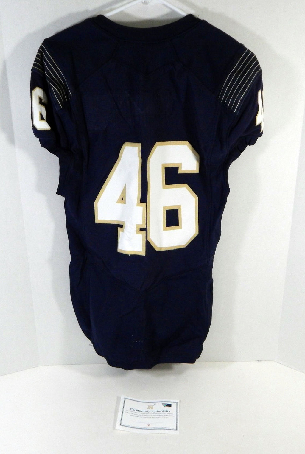 2018 Navy Academy Midshipmen #46 Game Used Navy Jersey Name Plate Removed 42 500 Pic2