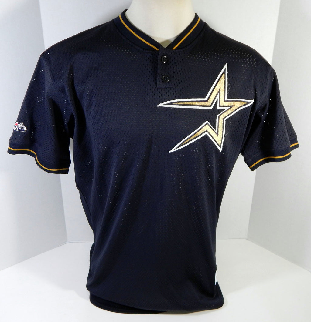 1997-99 Houston Astros #15 Game Used Black Jersey Batting Practice NP Rem 46 44 Pic2