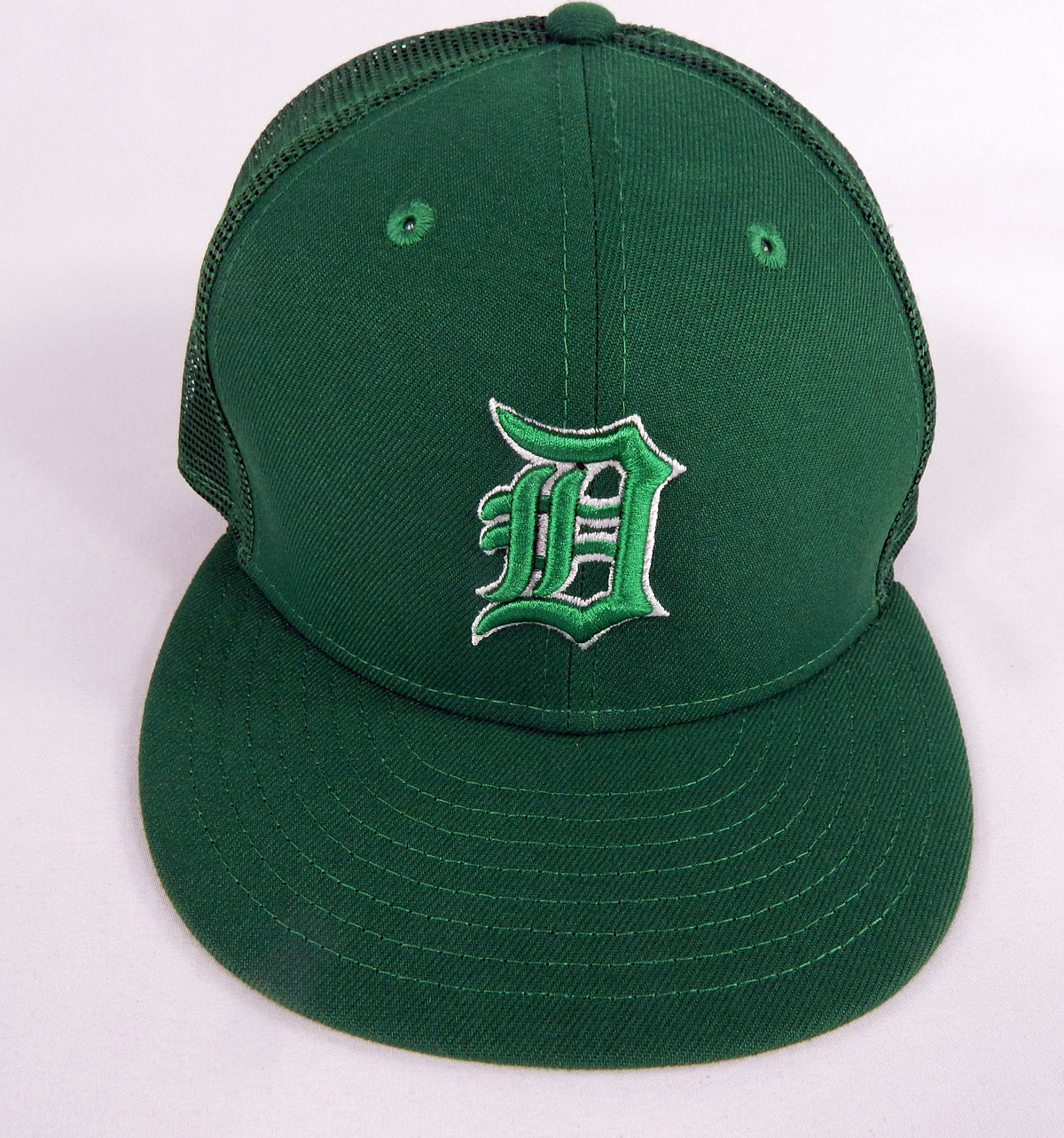 2022 Detroit Tigers Willi Castro #9 Game Issued Pos Used Green Hat St Patrick 7