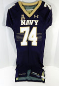2016 Navy Academy Midshipmen #74 Game Used Navy Jersey Name Plate Removed 44 502