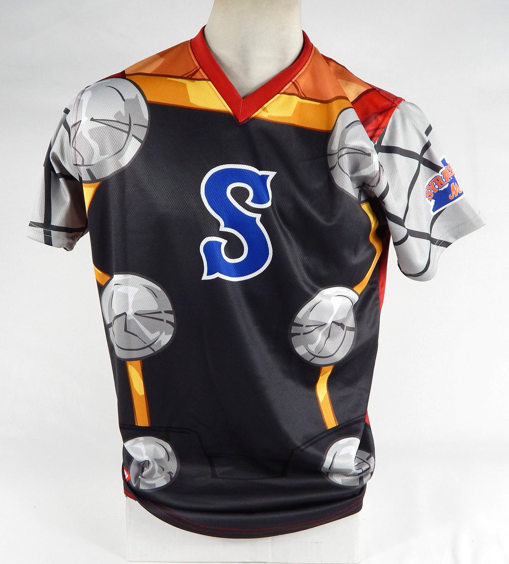 2023 Syracuse Mets #10 Game Issued Red Jersey Marvel Thor 44 DP68381
