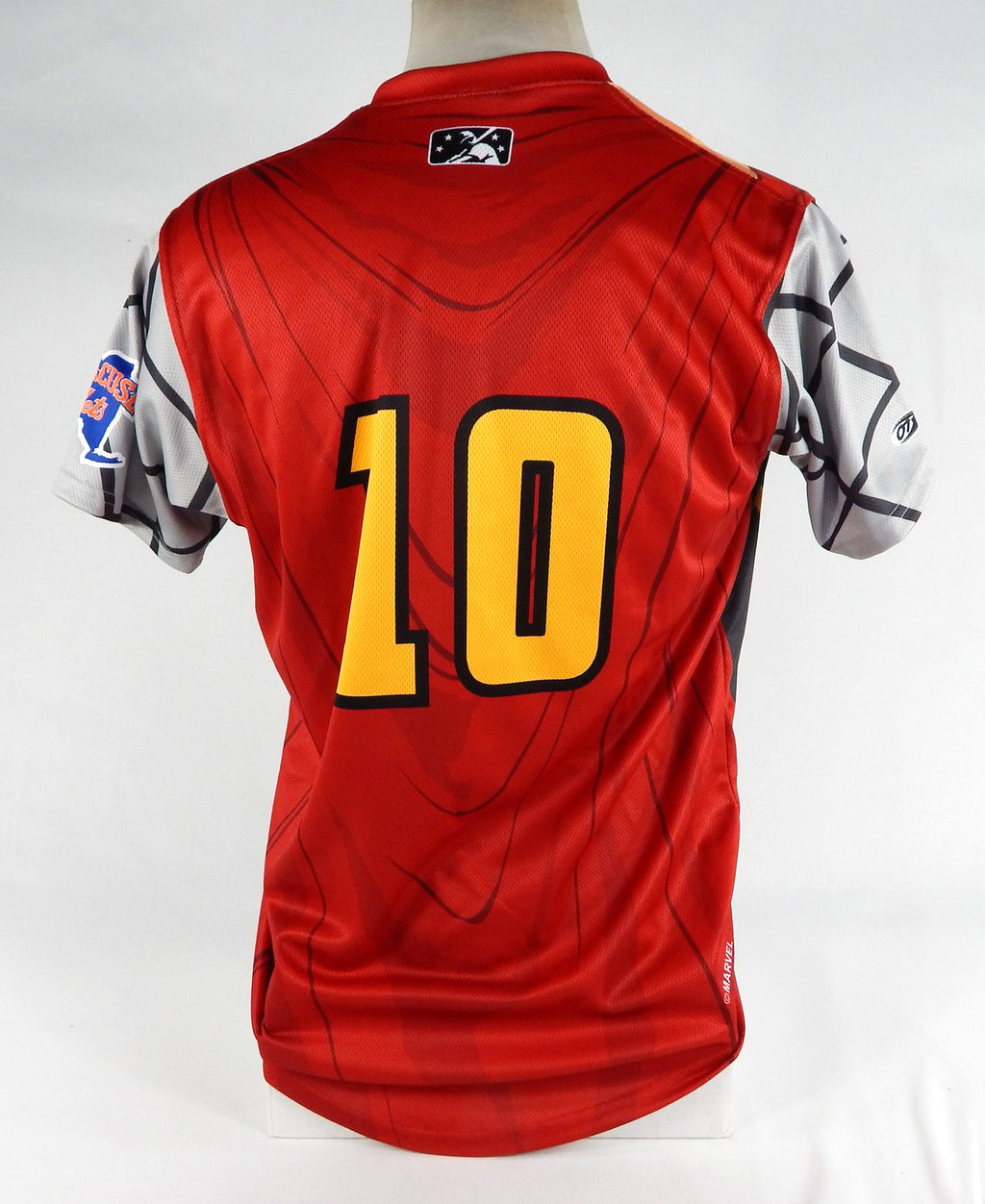 2023 Syracuse Mets #10 Game Issued Red Jersey Marvel Thor 44 DP68381 Pic2