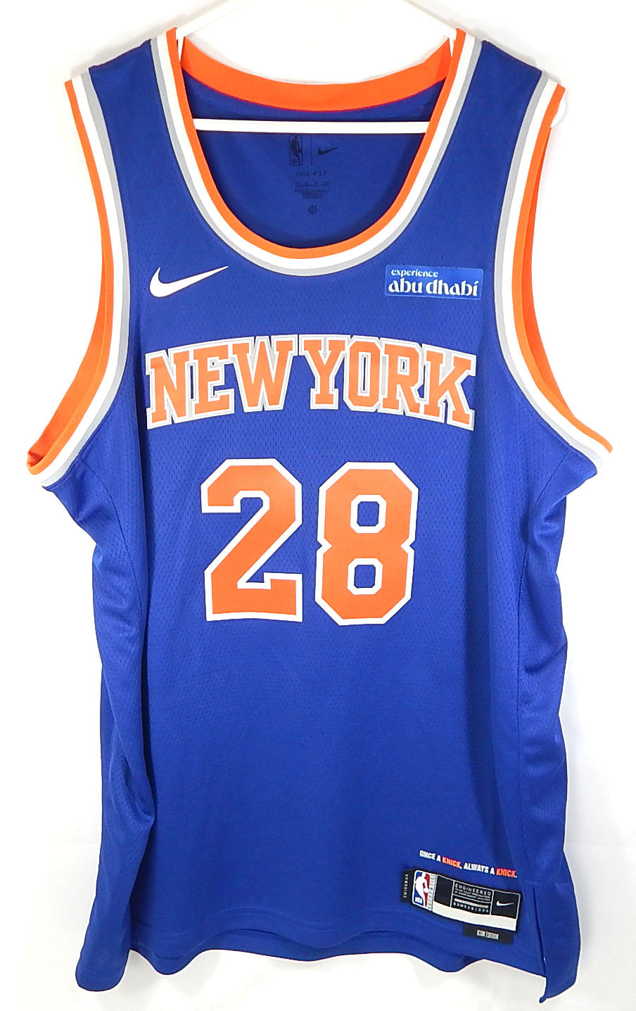 Guerschon Yabusele #28 NY Knicks Nike Swingman Icon Abu Dhabi Jersey Blue 44 M