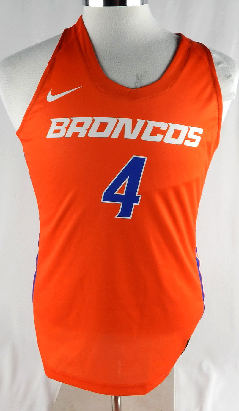 2019-20 Boise State Broncos #4 Game Used Orange Jersey Basketball L 810