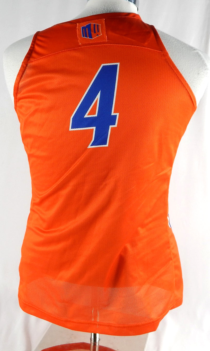 2019-20 Boise State Broncos #4 Game Used Orange Jersey Basketball L 810 Pic2