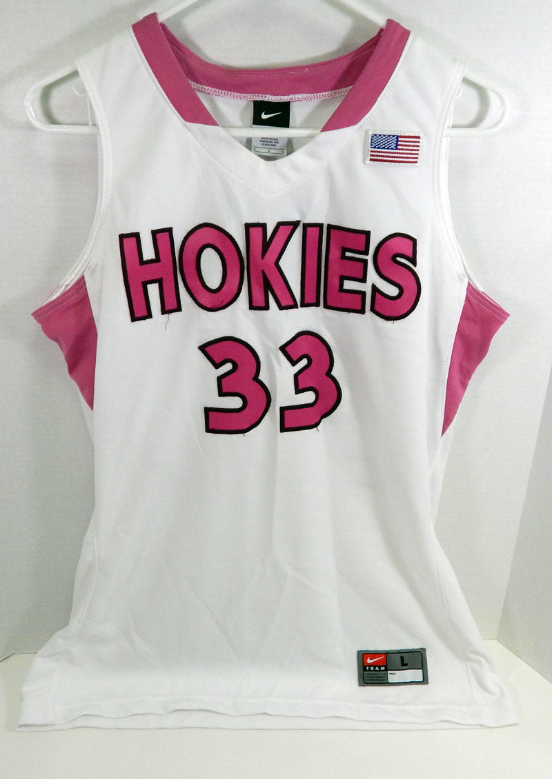 2010-11 Women's Virginia Tech Hokies Shanel Harrison #33 Game Used White Jersey