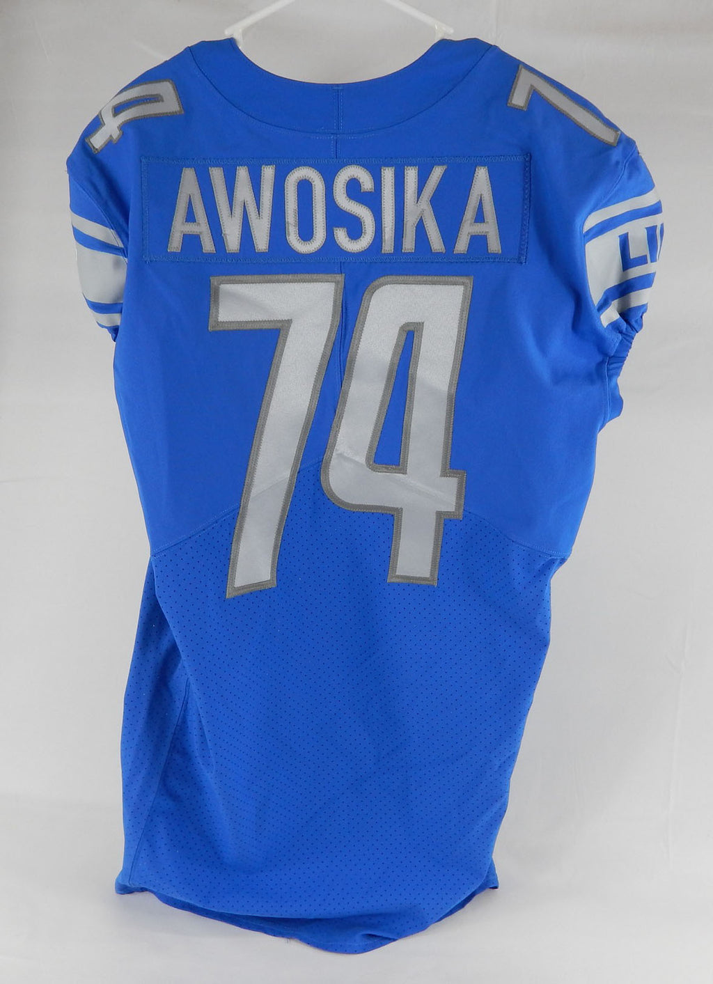 2021 Detroit Lions Kayode Awosika #74 Game Issued Blue Jersey 46+6 928 Pic2