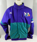 1999-00 Charlotte Hornets Game Issued Purple Game Jacket 50 DP08735