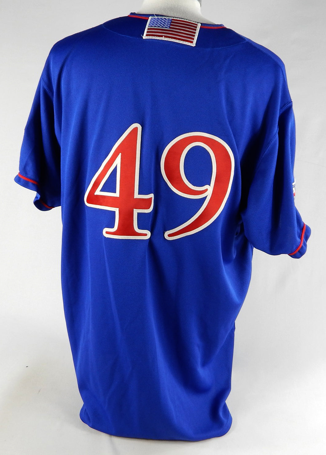2009 Kansas Jayhawks #49 Game Used Blue Jersey Baseball 50 087 Pic2