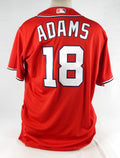 2023 Washington Nationals Matt Adams #18 Game Issued Red Jersey 48 501