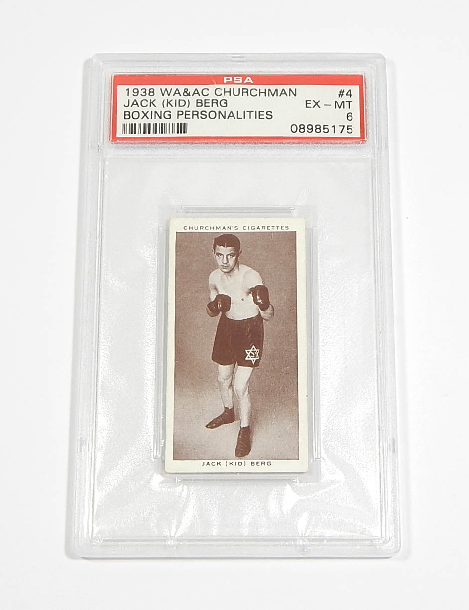 1938 WA & AC Churchman Boxing Personalities Jack Kid Berg #4 PSA 6