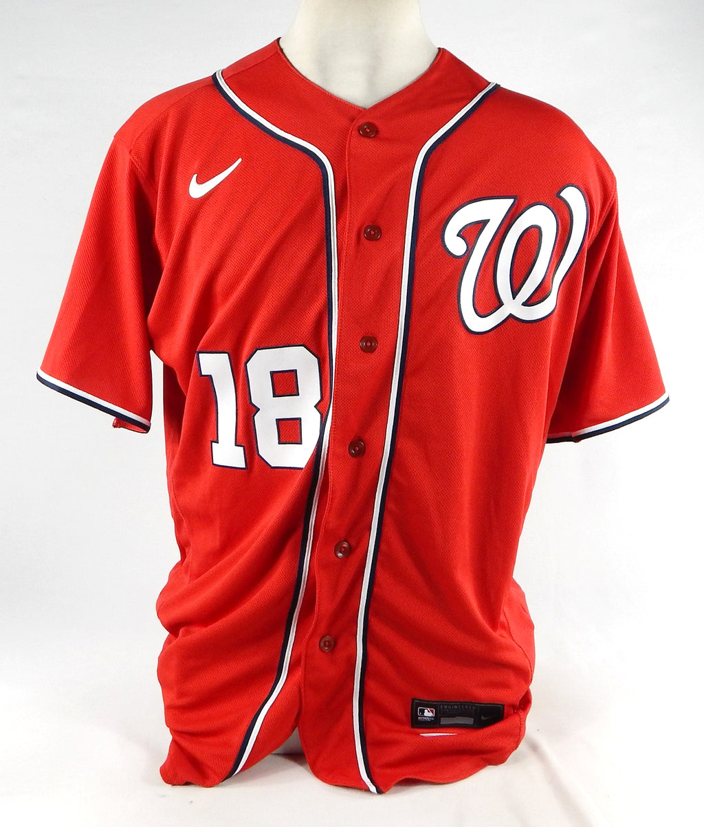 2023 Washington Nationals Matt Adams #18 Game Issued Red Jersey 48 501 Pic2