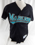 1999-02 Miami Marlins #44 Game Used Black Jersey Batting Practice ST NP Rem 46 3