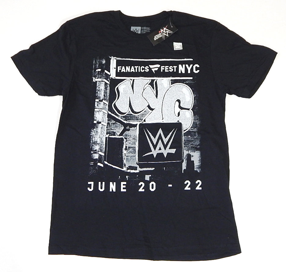 WWE Fanatics Fest 2025 FFNYC Logo Tee Exclusive NYC T-Shirt Black Adult 3XL