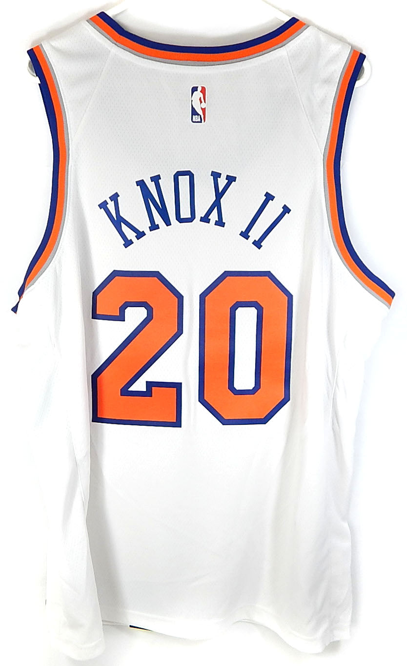 Kevin Knox II #20 NY Knicks Nike Connect Swingman Squarespace Jersey White 52 XL Pic2