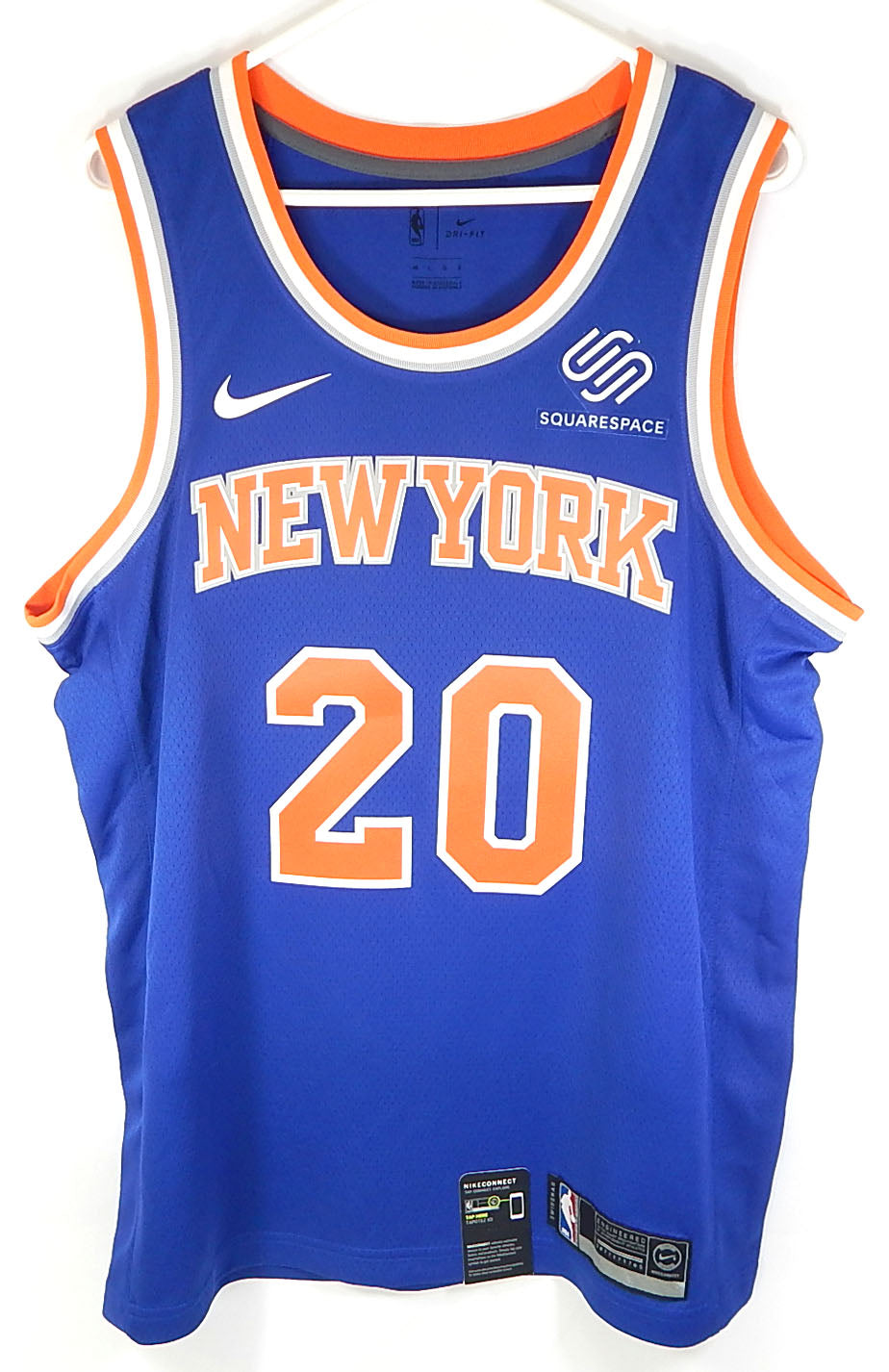 Kevin Knox II #20 NY Knicks Nike Connect Swingman Squarespace Jersey Blue 44 M