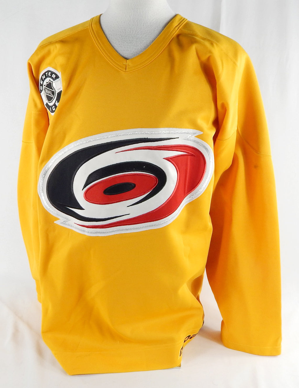 1990s Carolina Hurricanes #48 Game Used Yellow Practice Jersey 58 868