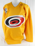 1990s Carolina Hurricanes #48 Game Used Yellow Practice Jersey 58 868