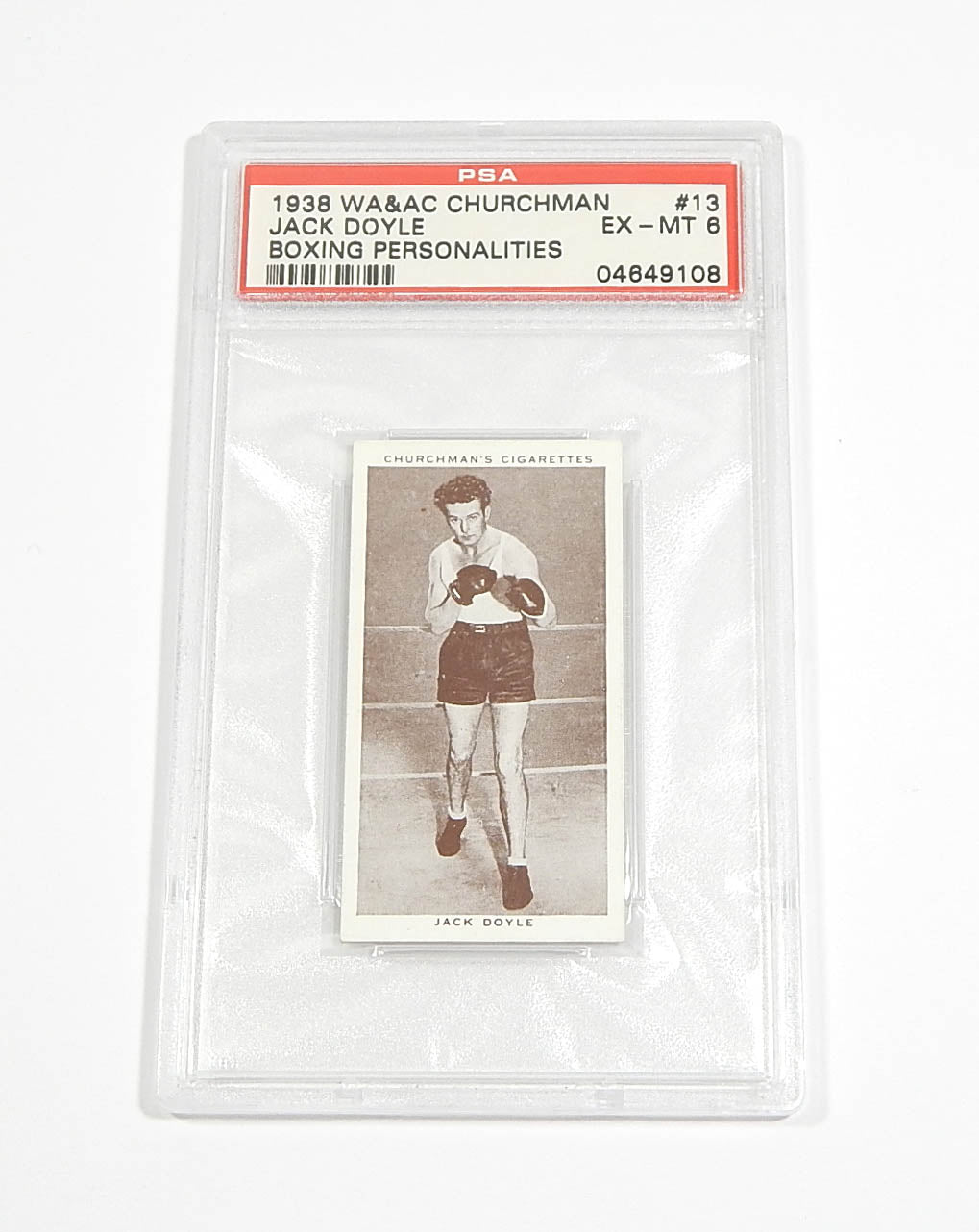1938 WA & AC Churchman Boxing Personalities Jack Doyle #13 PSA 6