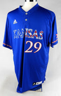 Kansas Jayhawks #29 Game Used Blue Jersey Baseball 48 089
