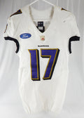 2018 Baltimore Ravens Deon Cain #17 Game Used White Practice Jersey Ford P 1