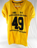 2017 Maryland Terrapins Antonio DiCerbo #49 Game Used Gold Jersey Throwback 46 4