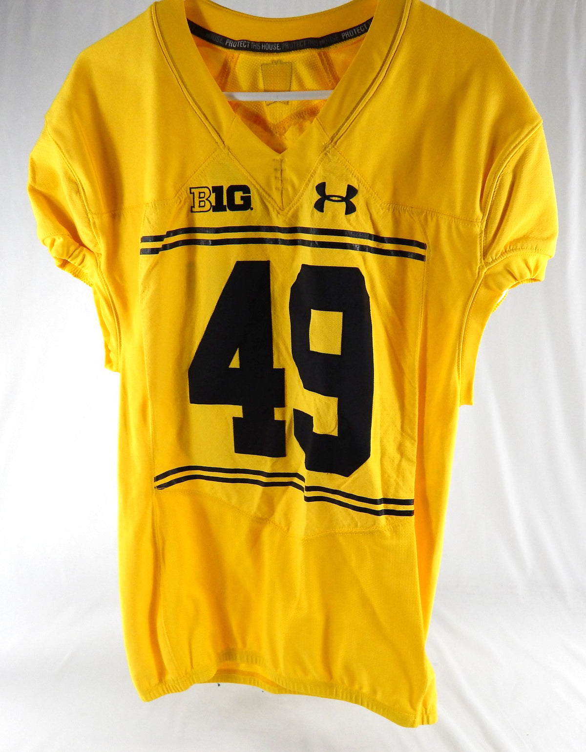 2017 Maryland Terrapins Antonio DiCerbo #49 Game Used Gold Jersey Throwback 46 4