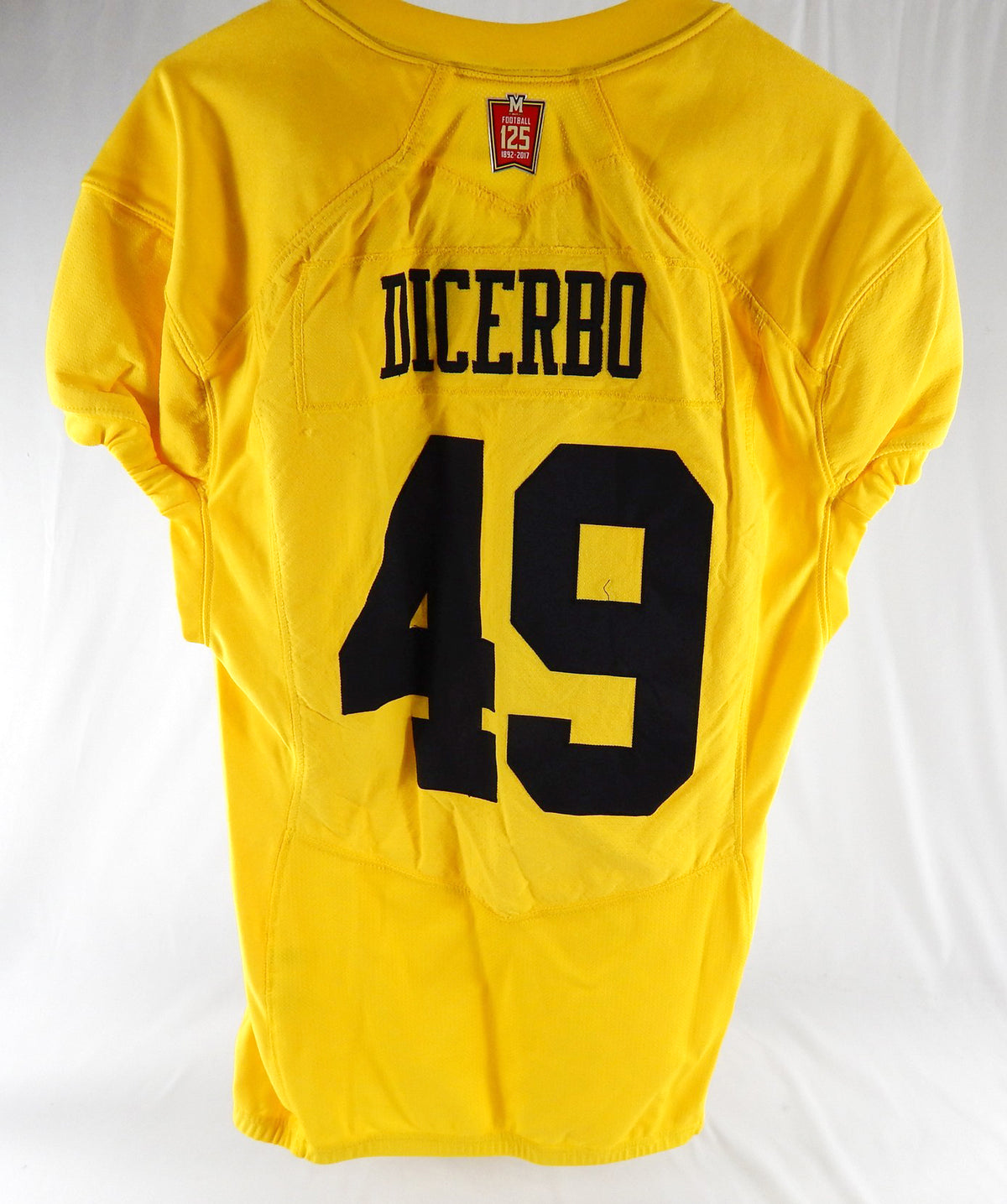 2017 Maryland Terrapins Antonio DiCerbo #49 Game Used Gold Jersey Throwback 46 4 Pic2