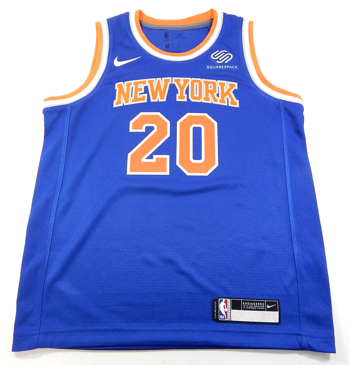 Kevin Knox II #20 NY Knicks Nike Swingman Squarespace NBA Jersey Blue Youth XL