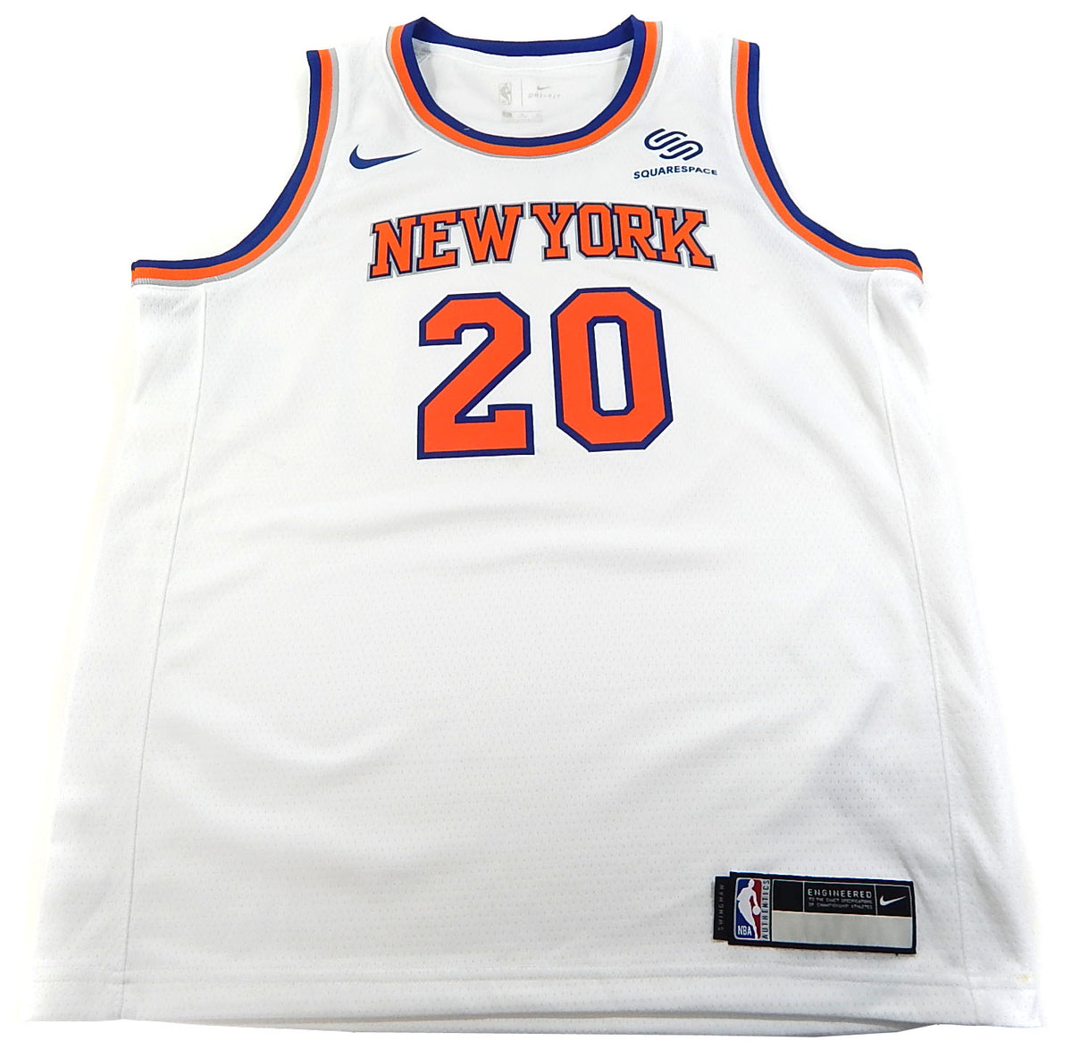 Kevin Knox II #20 NY Knicks Nike Swingman Squarespace NBA Jersey White Youth S