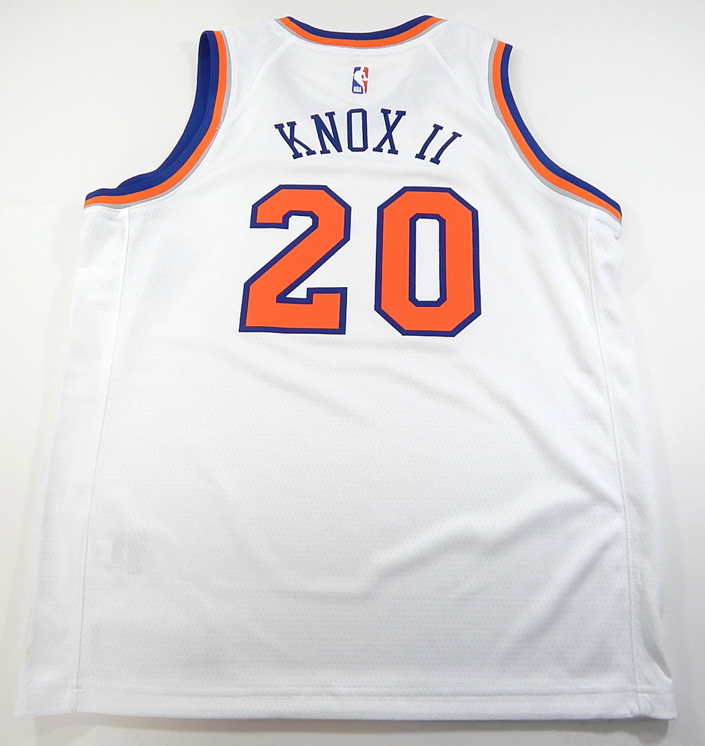 Kevin Knox II #20 NY Knicks Nike Swingman Squarespace NBA Jersey White Youth S Pic2