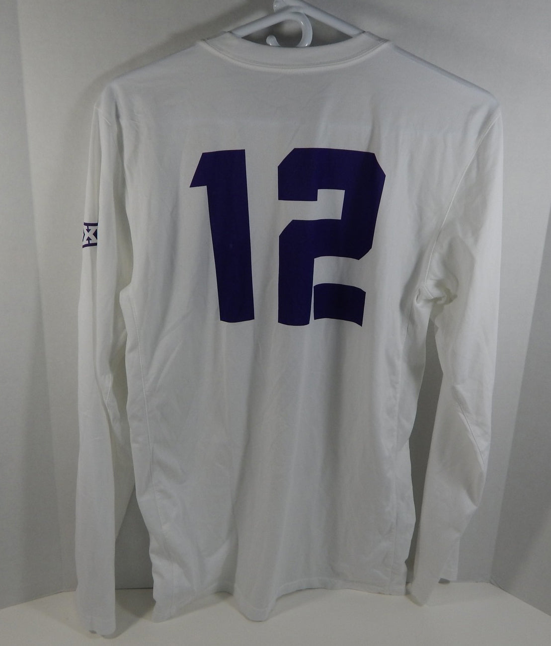 Texas Christian Uni TCU Horn Frogs #12 White Womens Soccer Game Used Jersey 32 Pic2