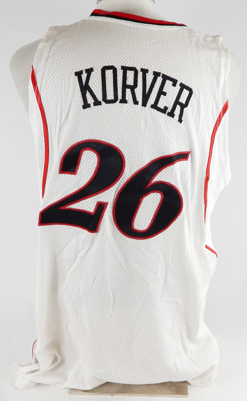 2007-08 Philadelphia 76ers Kyle Korver #26 Game Used White Jersey 46 152 Pic2